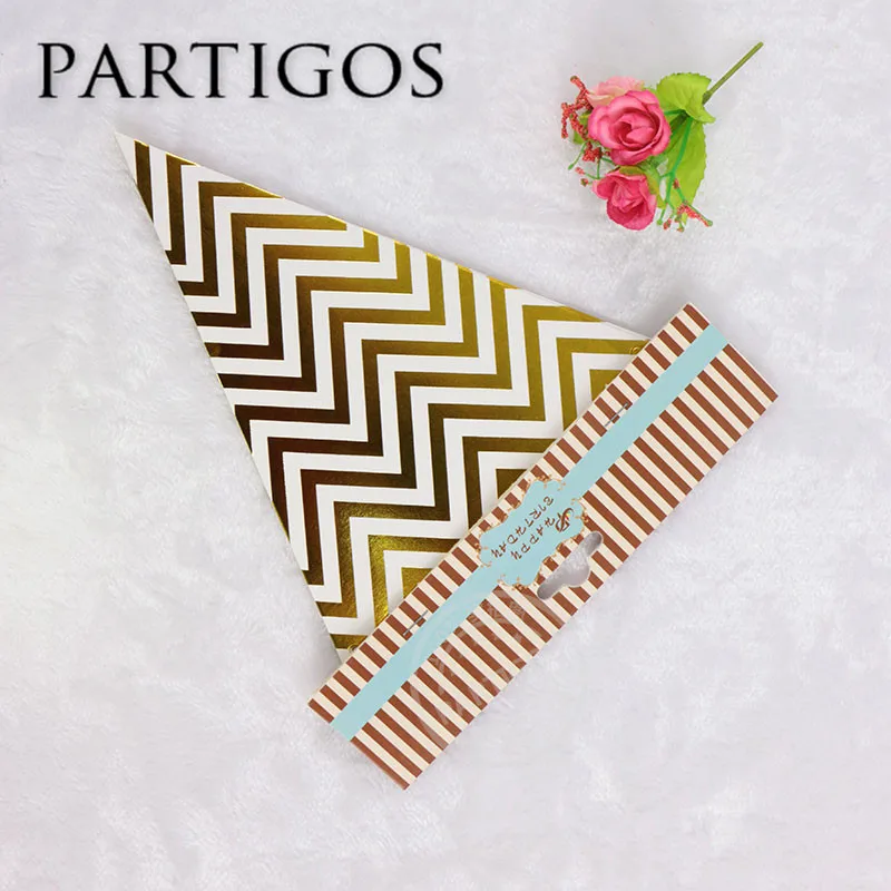 1 Набор бумажных баннеров с золотыми волнами флагов для свадьбы дня рождения