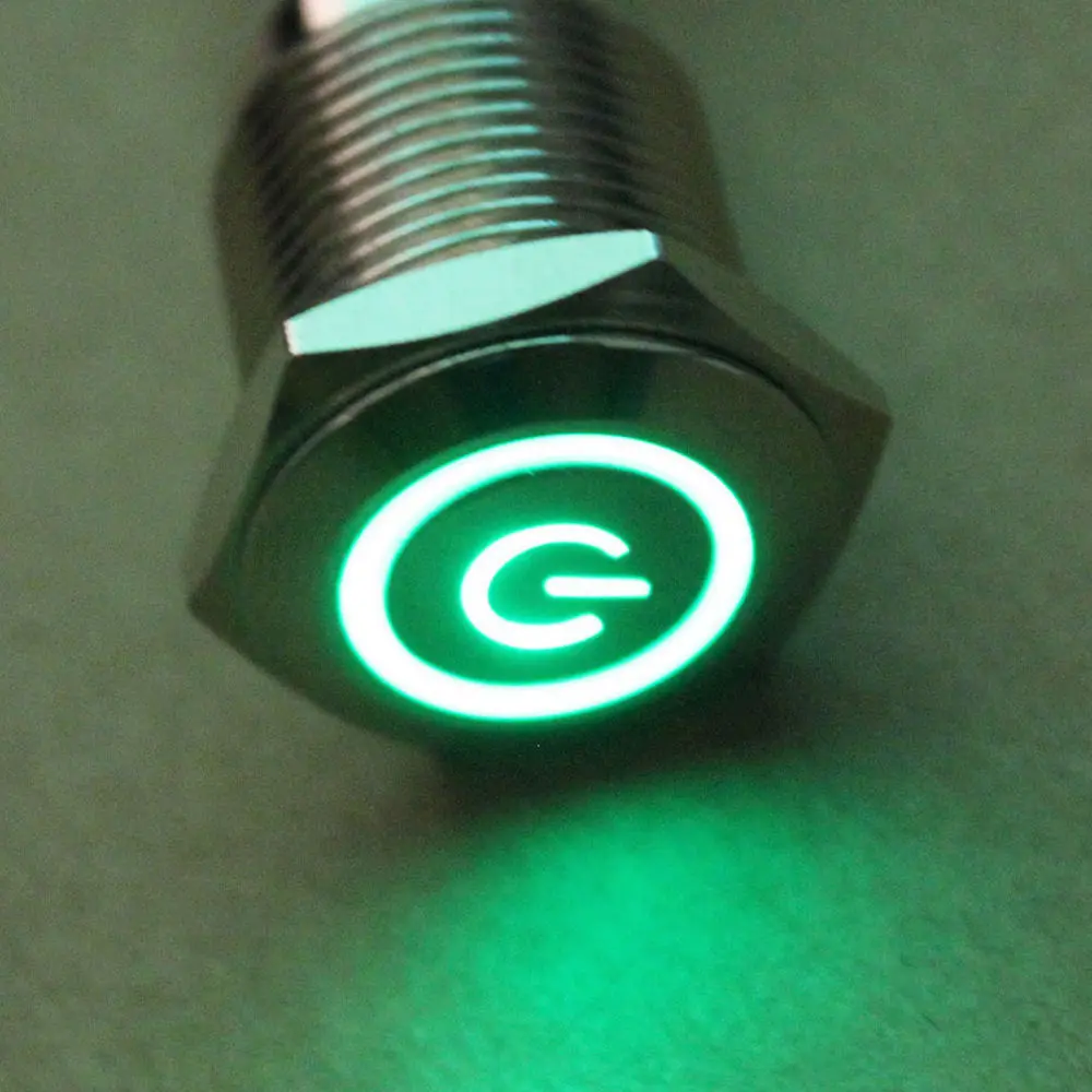 EE support DIY 19mm 12V Symbol Angel Green LED Light Push Button Switch With Plug Car Styling | Автомобили и мотоциклы