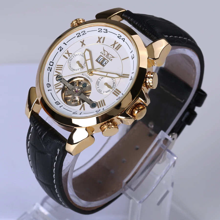 Мужские наручные часы Jaragar Роскошные автоматические механические Tourbillon с