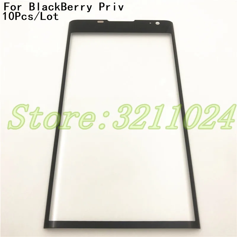 

10 шт./лот, хорошее качество, оригинальный черный 5,4 дюйма, для BlackBerry Priv, передняя стеклянная линза, сенсорный экран, ЖК-дисплей, внешняя панель...