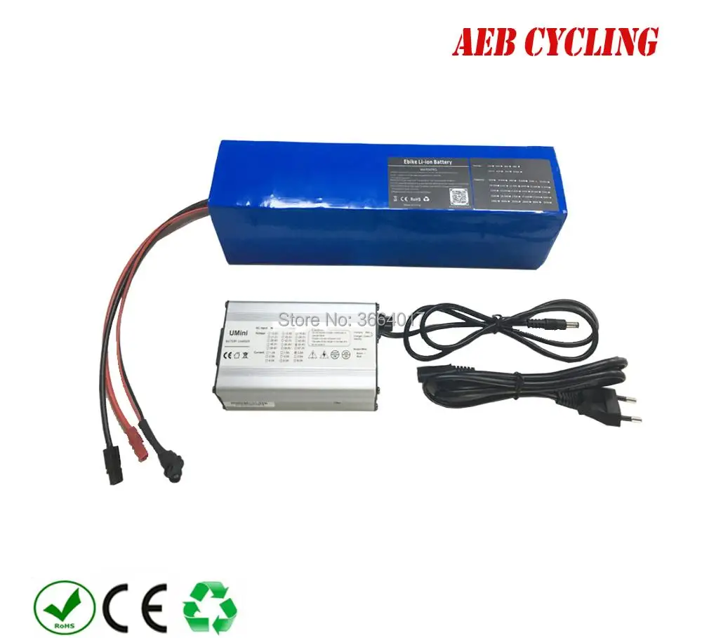 

EU US Free shipping and tax battery 36V 10Ah/11.6Ah/12.8Ah/13.2Ah/14Ah customized PVC Li-ion battery pack for e-bike e-scooter