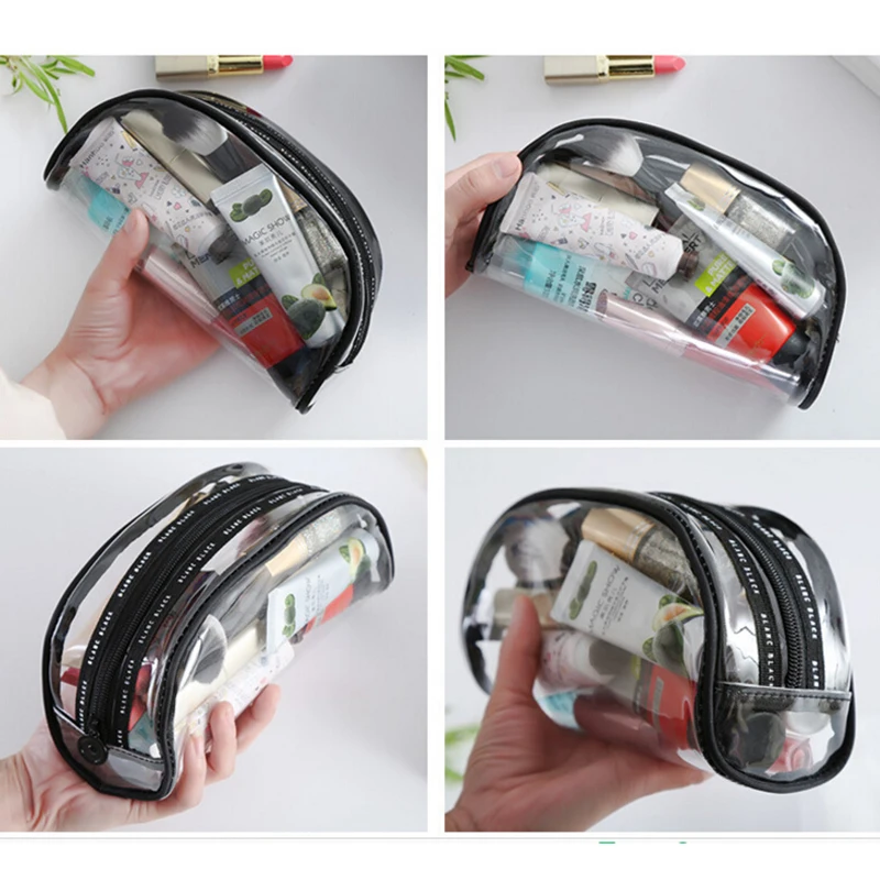 Дорожные прозрачные косметички из ПВХ для женщин и мужчин сумки на молнии