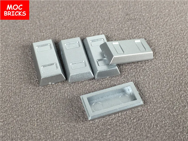 50 шт./лот MOC золотые и серебряные слитки для посуды/бар подходят 99563 строительных