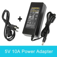 5v 10a power transformer adapter 100 240v ac to dc 5 v adaptor supply switching charger us eu plug 50w for switch led strip lamp