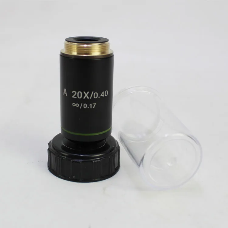 20X 195 объектив микроскопа 4X10X20X40X 60X100X план Бесконечность ахроматический объектив Биологический микроскоп части и аксессуары - Цвет: 20X