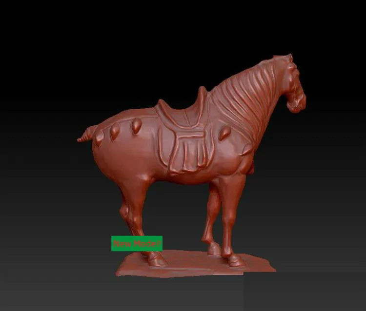 3D STL Horse Model for CNC Machines – Rotation Sculpture Design image 2