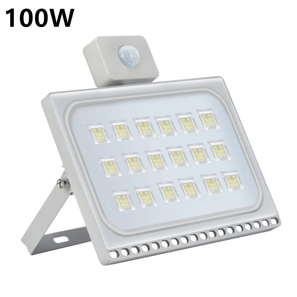 1 шт. ультратонкие Сенсор Светодиодный прожектор 220 V 10 W 20 W 30 W 50 W 100 W IP65 Водонепроницаемый осветительная лампа для наружного применения, влагостойкий светильник Настенный светильник
