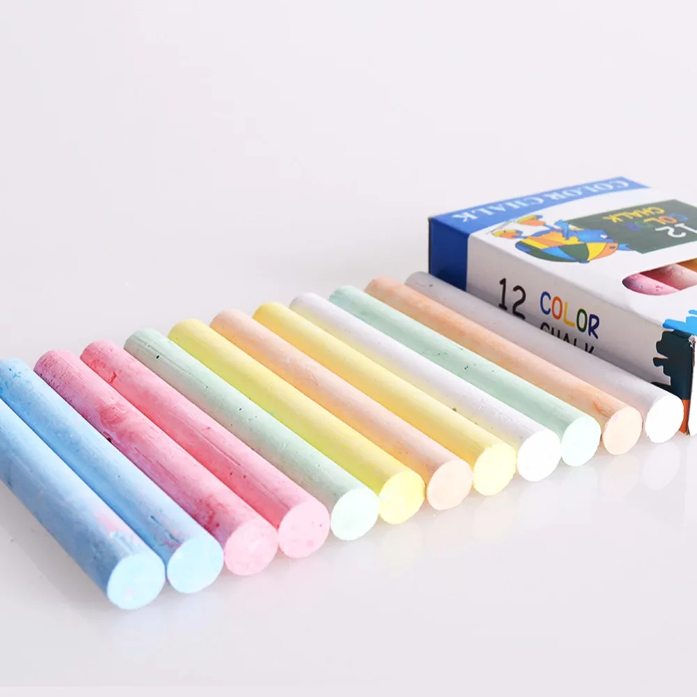 12 шт./кор. цветной мел для школьных и офисных принадлежностей|color chalk|chalk colorschool chalk |