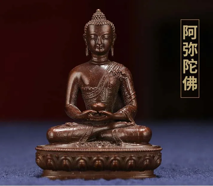 buddhism Buddhist pocket Travel Carry-on Accompanying talisman bless safety good luck Tibet Handmade Amitabha Buddha statue |