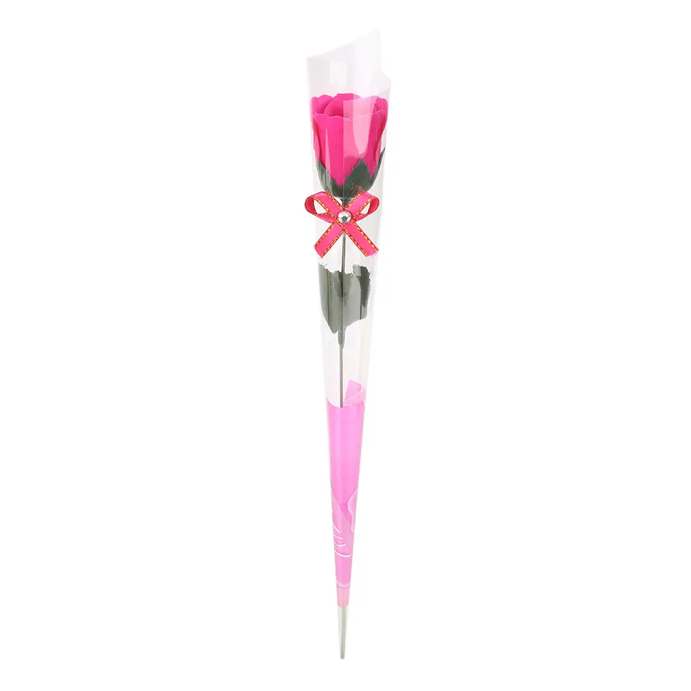 rose red Сладкий 5 цветов Prop мыло роза ресторан цветочный декор моделирование Орнамент Искусственный Цветок День святого Валентина подарки Свадебный декор - Цвет: rose red