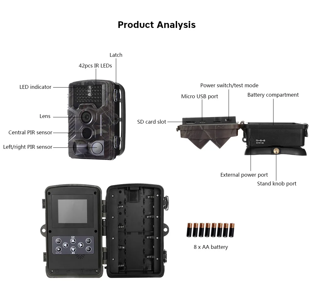 Outlife HC-800 M 16MP цифровая 2G охотничья камера ночного видения с GSM/GPRS Следовая камера Черная 940nm 120 градусов PIR сенсор