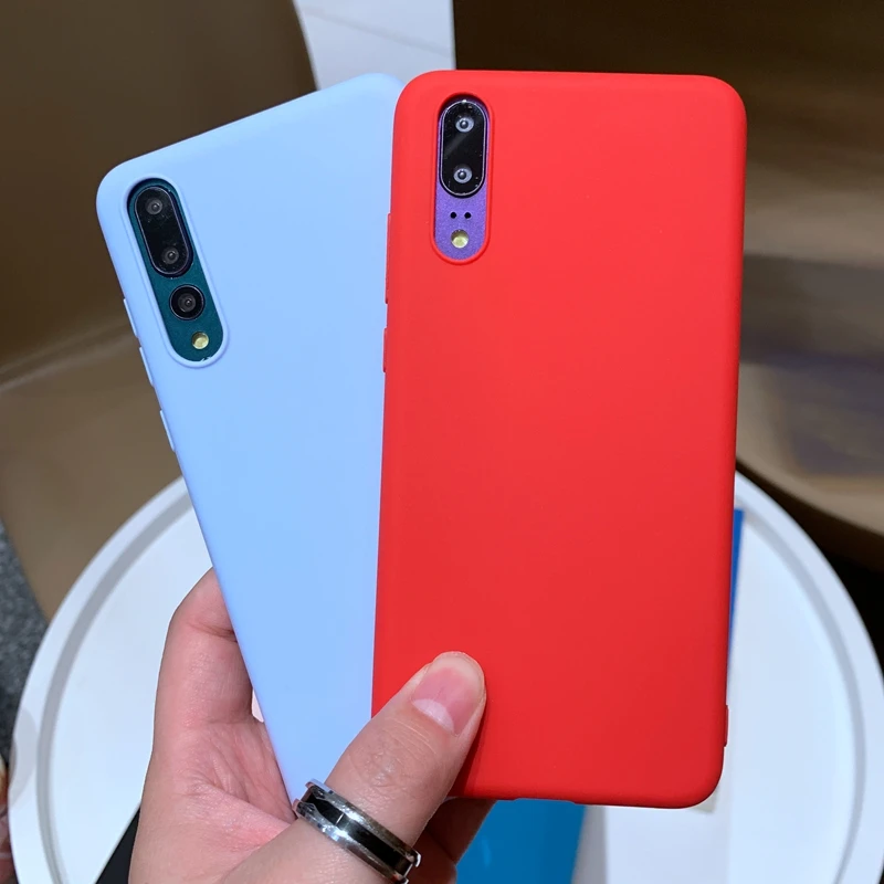 Матовый Мягкий ТПУ силиконовый чехол карамельных цветов для Huawei P30 P20 Pro Honor 8 9 Note