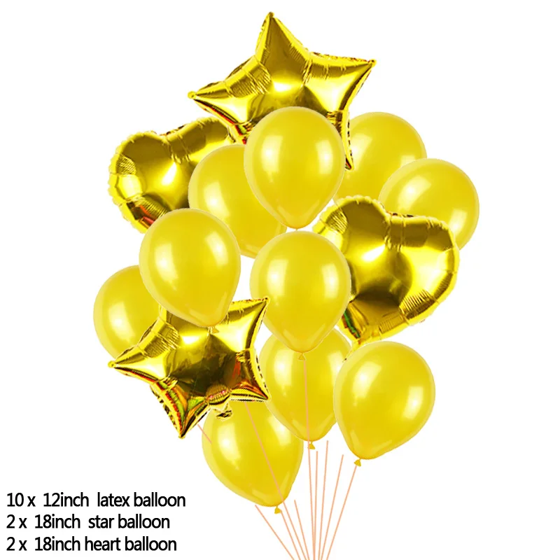 14 шт Разноцветные конфетти латексные шары Сердце Звезда Воздушные шары из фольги для свадьбы День рождения вечеринки Decora DIY Baby Shower Balon поставки