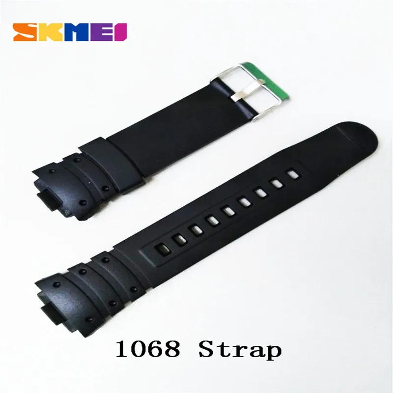 1068 Strap black Skmei ремешок пластик резиновые ремешки для различных моделей для часовых ремешков ремешки 1025 1068 0931 1016 1019 1251 ремешок кварцевые часы Skmei - Цвет ремешка: 1068 Strap black