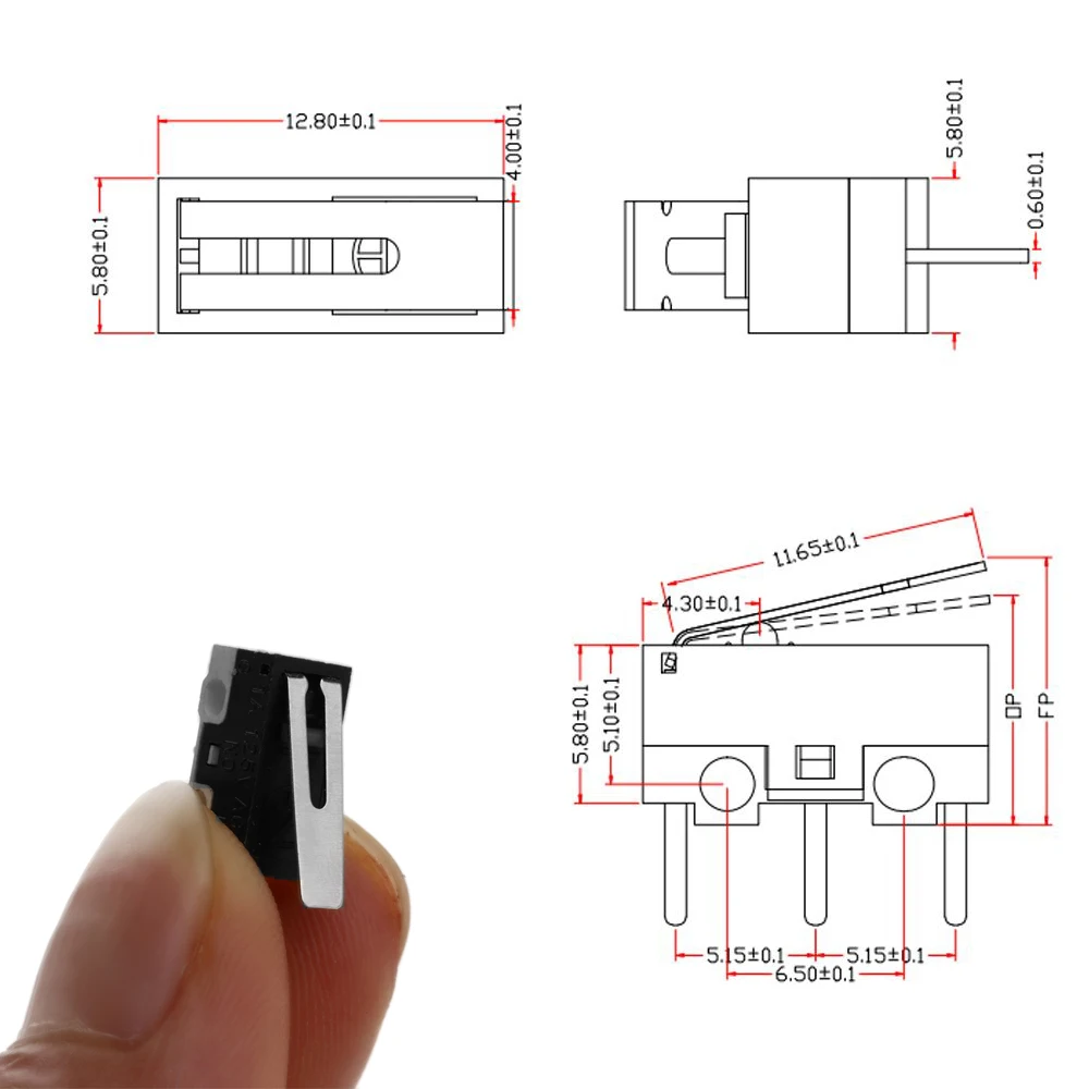 10 шт. чувствительные электронные полезные мгновенные микро переключатели 1NO 1NC SPDT