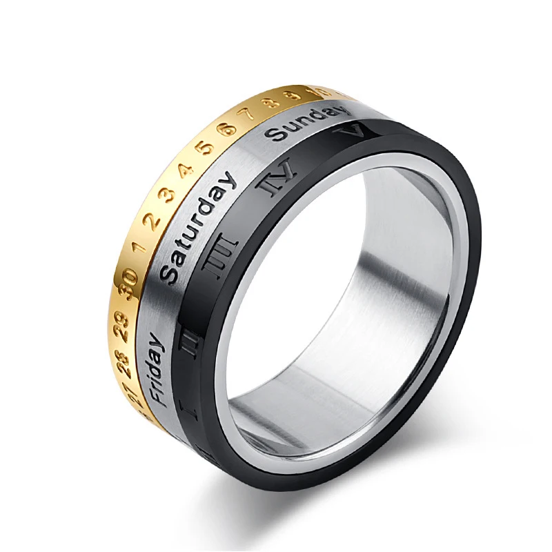 New Fashion&Funny Date Fidget Ring Kids/Adult Spinner Ring Toy For Autism and ADHD