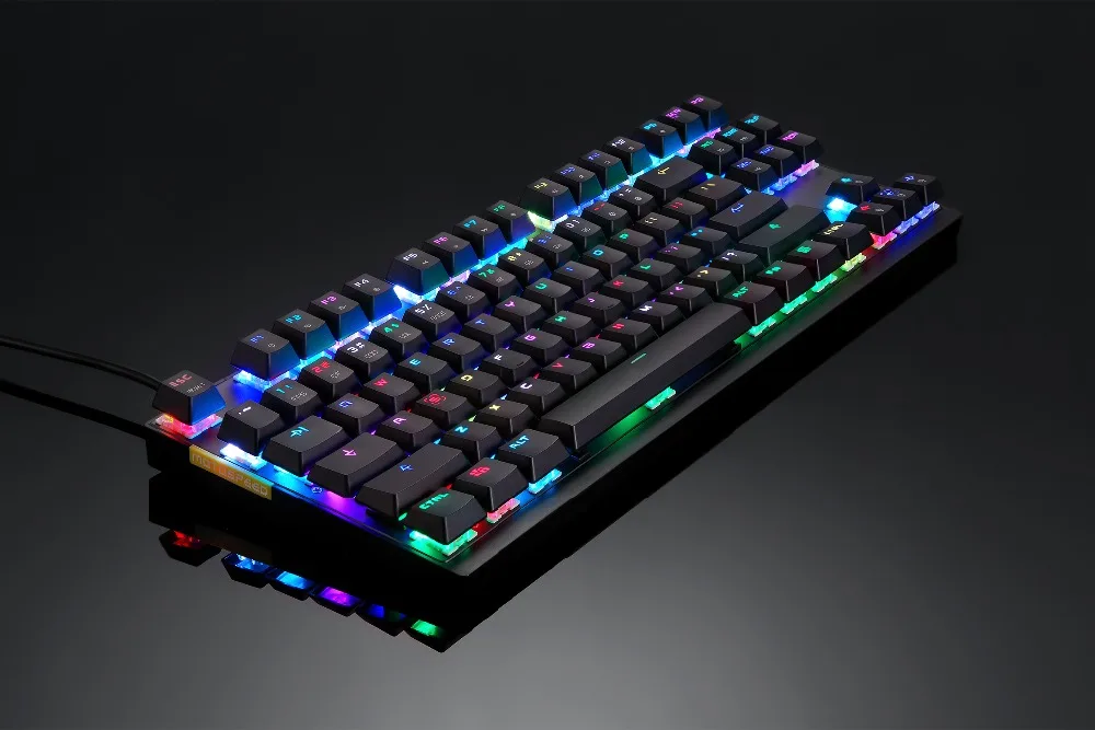 Новинка Motospeed K82 PUBG игровая механическая клавиатура RGB светодиодный Подсветка USB Проводная 87 клавишная клавиатура для игр Esports
