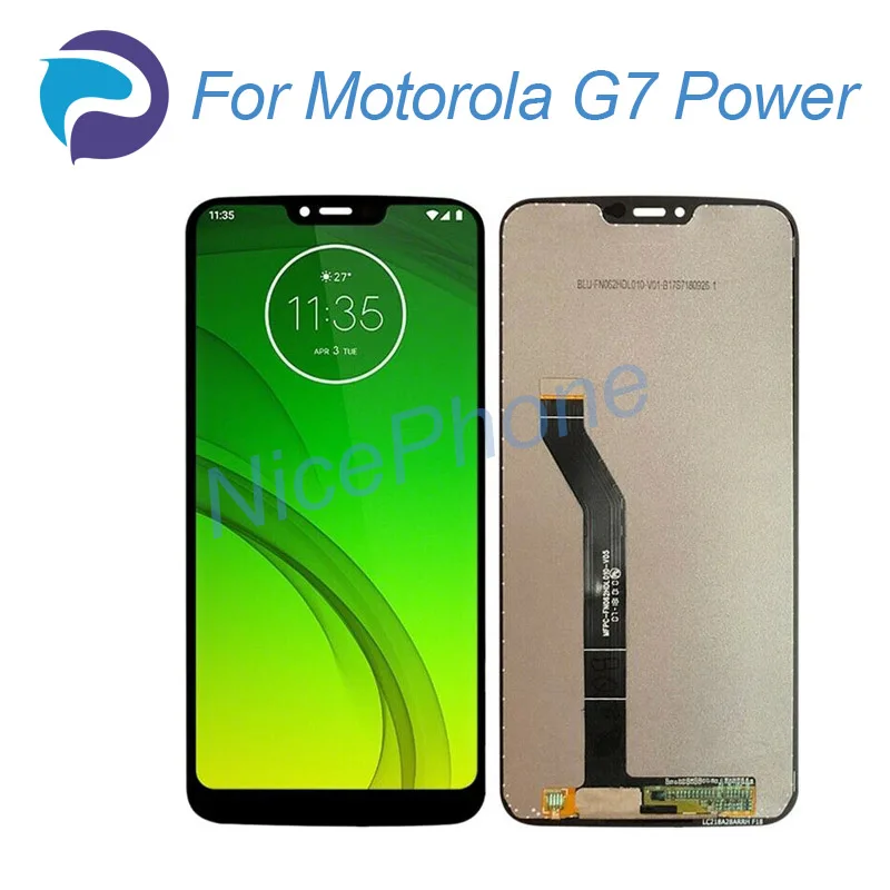 ЖК дисплей для Motorola G7 силовой экран сенсорный дигитайзер сборка Замена XT1955 power