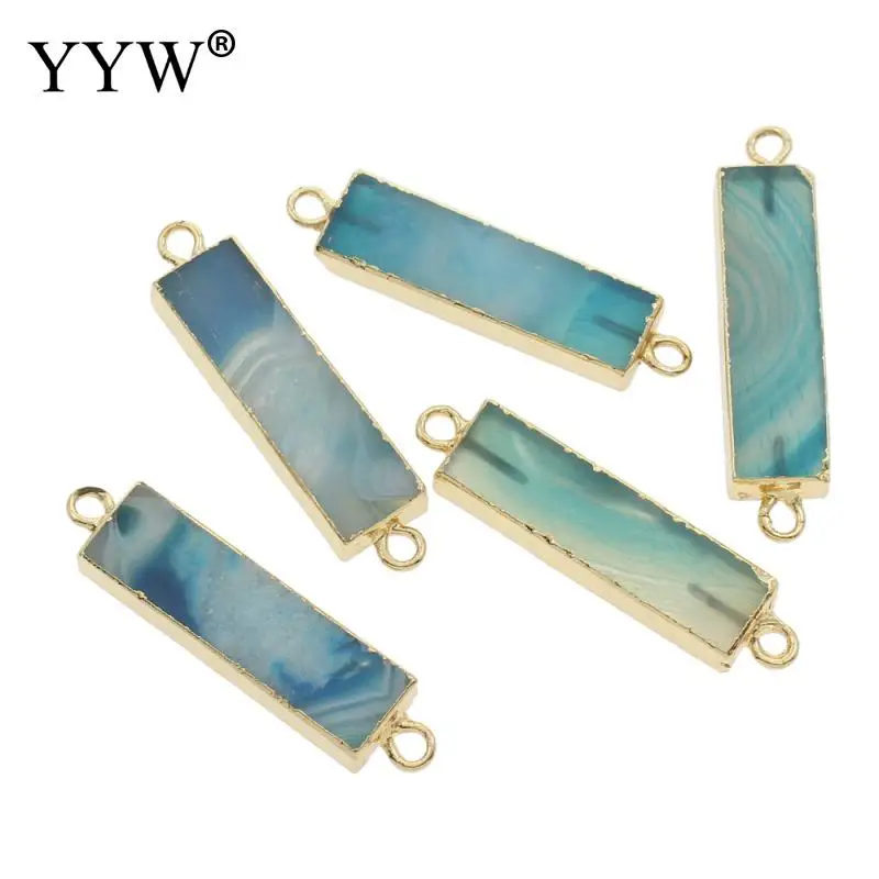 5 шт./лот кружевной Агат оникс коннектор модные ювелирные изделия цинковый сплав