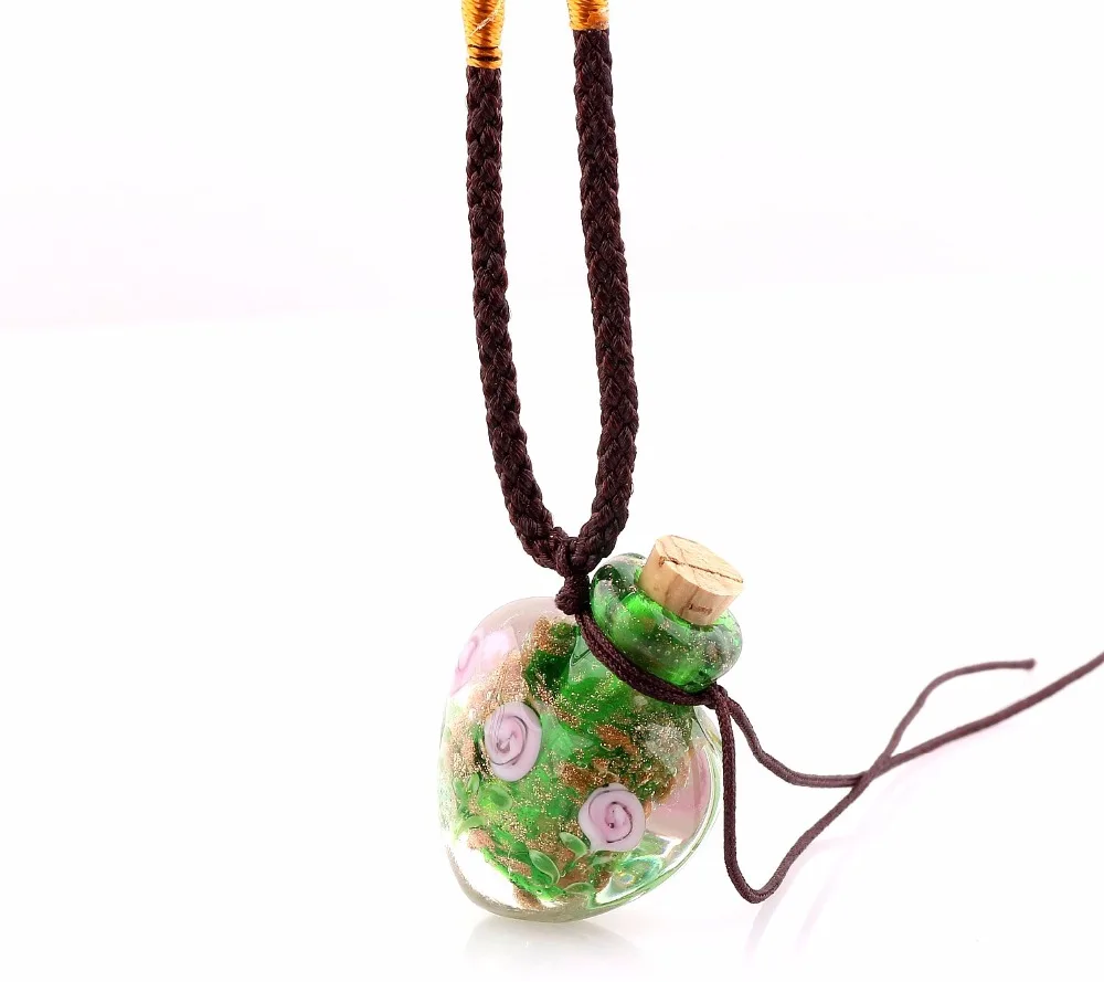 Оптовая продажа 6 шт сердце ручной работы муранский лэмпвок стекло Аква флакон