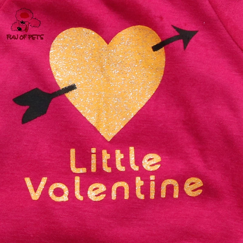 2017 жилет для собак с рисунком маленького Святого Валентина (роза XS L) милая