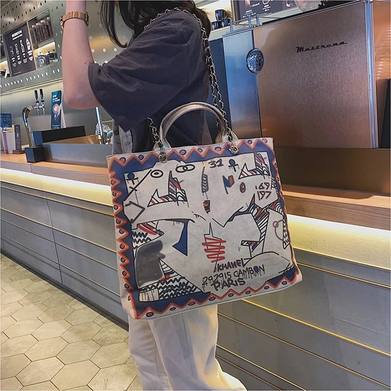 Сумка через плечо Youda унисекс в простом стиле с принтом граффити вместительная