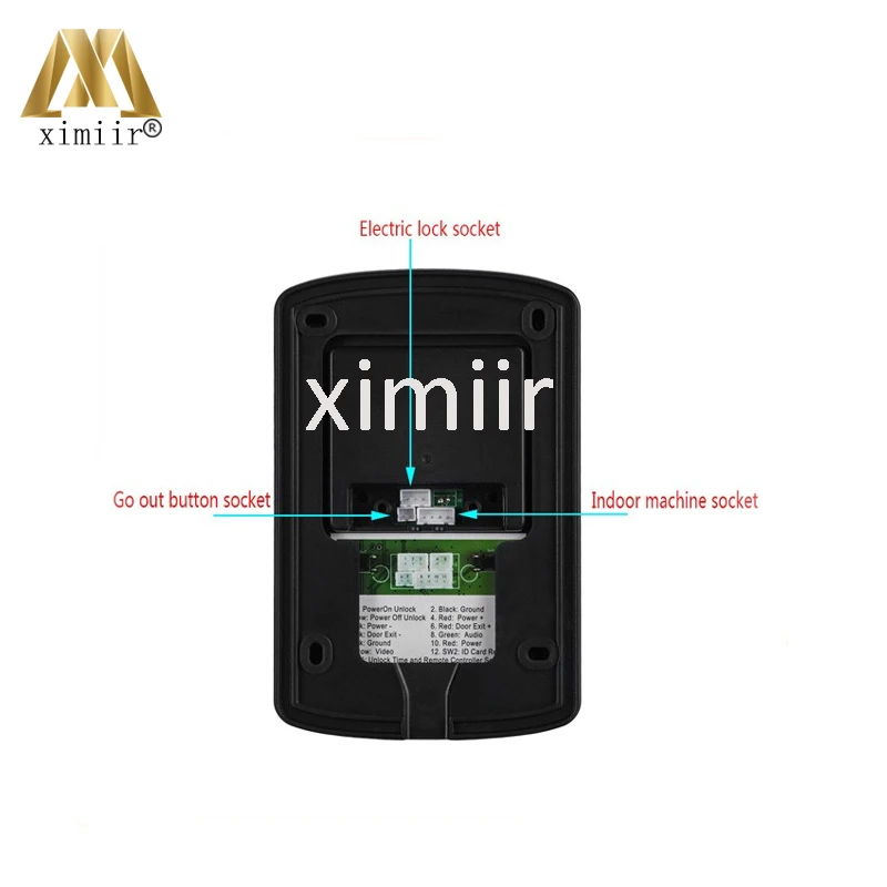 

Wall mounting 7 inch intercom system 801FC11 one to one video doorphone intercom door bell with IR camera hands- free monitor