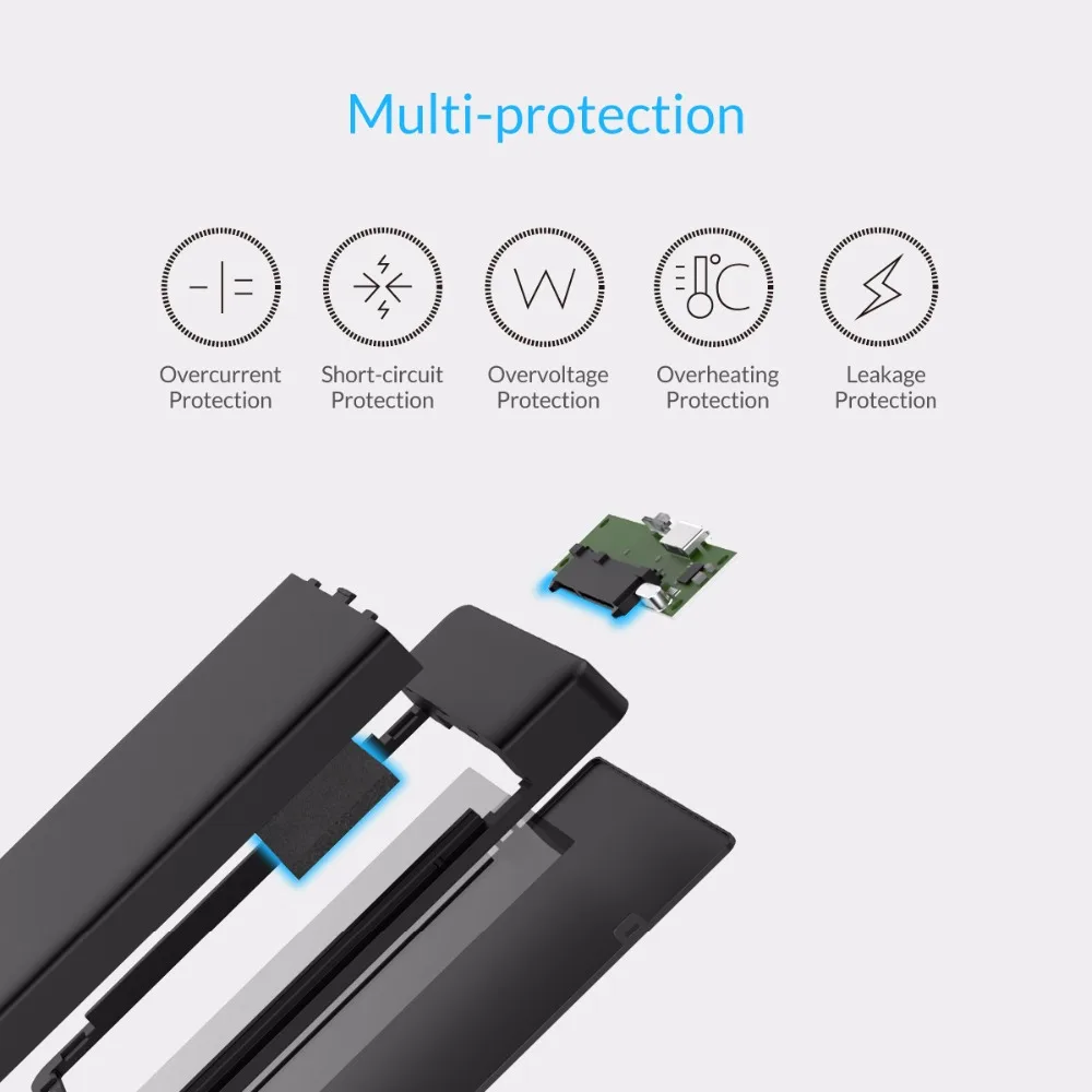 ORICO 2588US3-RD 2.5 Без Инструментов Внешний Корпус SATA для USB 3.0 9.5 мм и 7 HDD SSD-Красный
