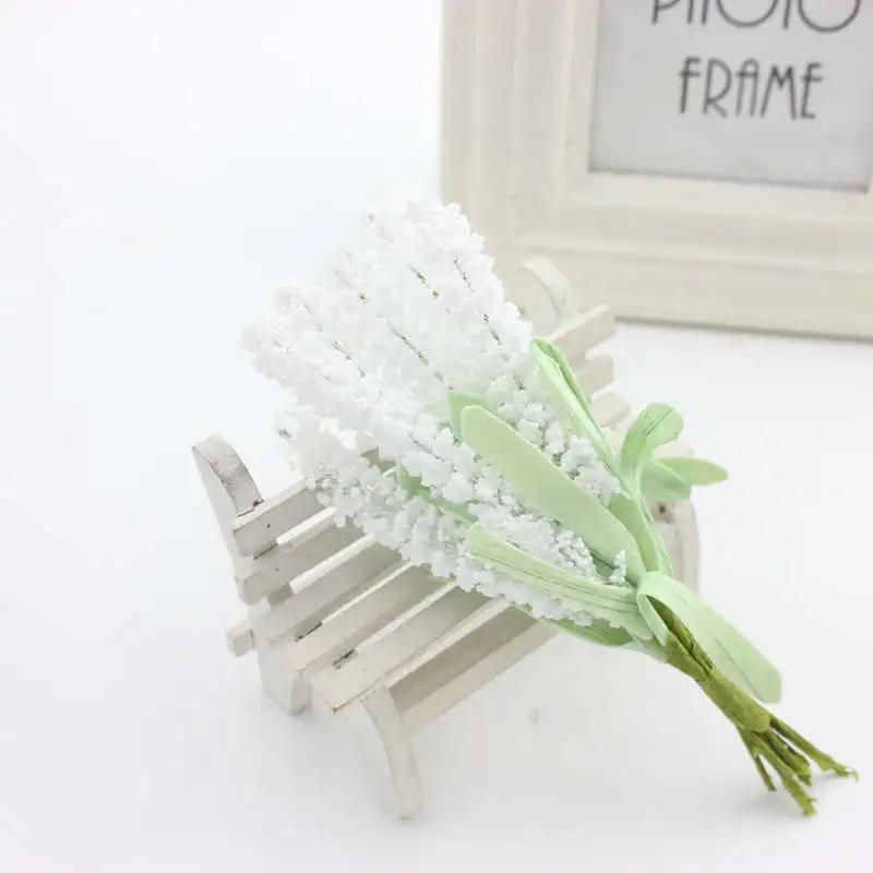 60 шт. (15 см/Большая пузырьковая Мини искусственная Лаванда Свадебные пучки ручная