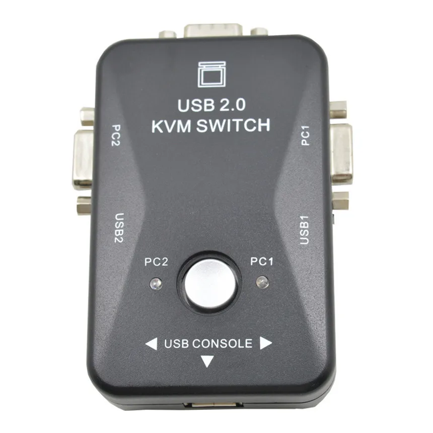 100 шт. USB KVM переключатель 2 порта VGA SVGA коробка 0 Мышь Клавиатура 1920*1440 для DVD PC|svga