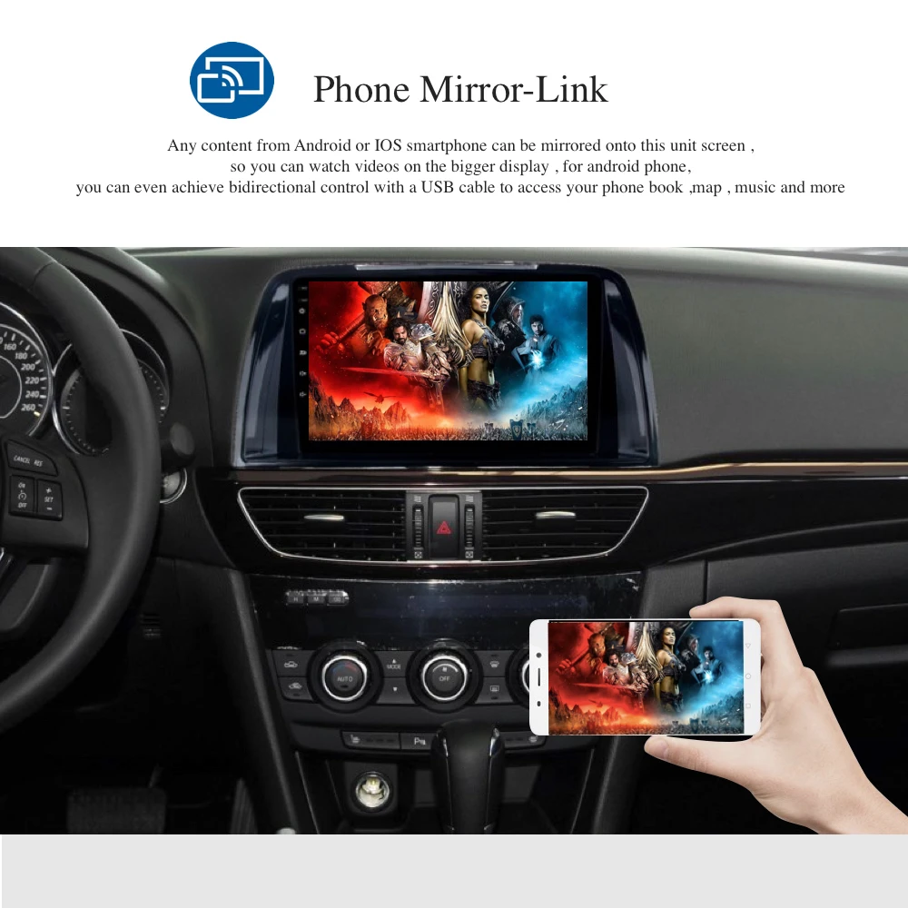 Android 10 автомобильное радио 2 Din GPS Navi для Mazda 6 Atenza 2013 2014 2015 2016 PX6 DSP 2.5D IPS экран 4 Гб + 64