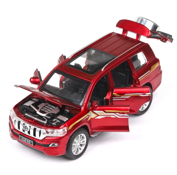 Новый 1:32 TOYOTA PRADO SUV Литой Сплав модель автомобиля Diecasts & Toy звук и светильник сзади