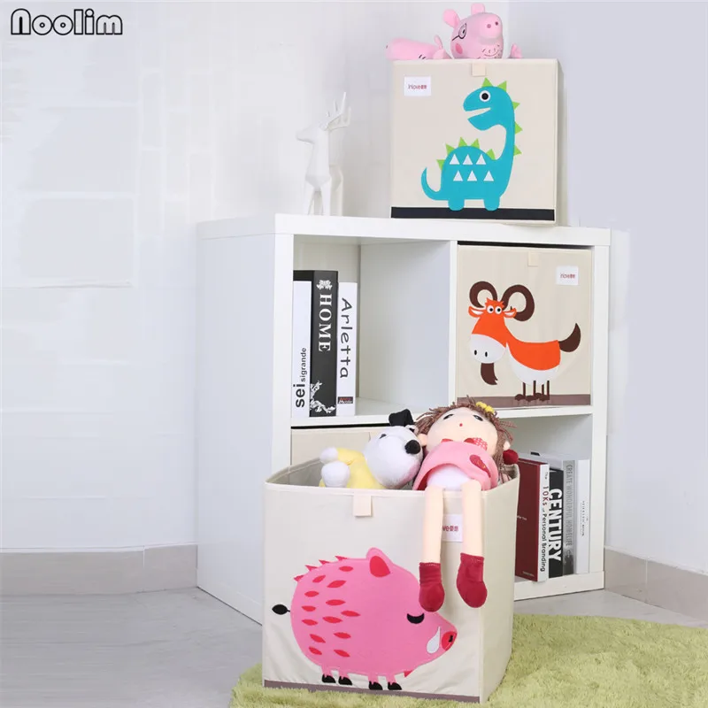 NOOLIM 3D вышивка мультфильм животное складной ящик для хранения большая корзина для хранения белья разное детская одежда игрушки книга органайзер для хранения
