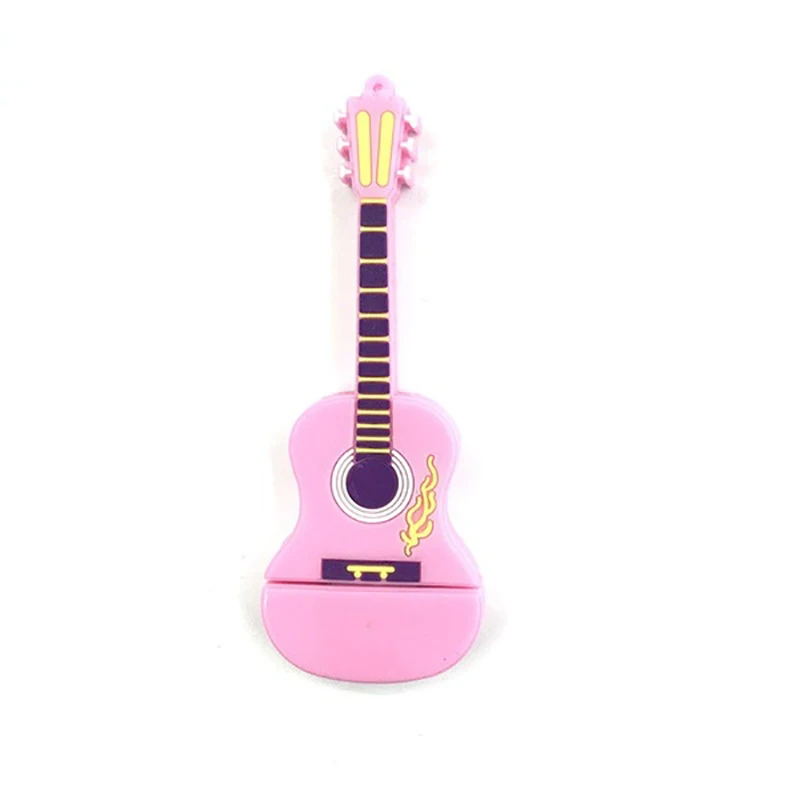 Pink Музыка Pendrive 128 ГБ флэш-накопитель 64gb 8gb 4GB гитары скрипка usb флэш-накопитель 32GB 16GB подарок usb 3,0 usb флеш-накопитель - Цвет: Pink