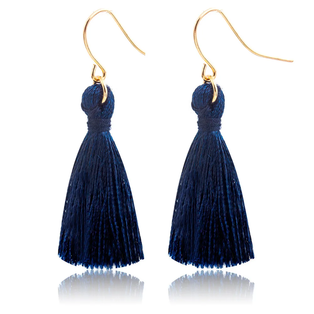 

Tassel Earrings For Women Gold Drop Earring Silk Dangle Eardrop Statement Charm Fashion Ear Jewelry Accessories Pendientes