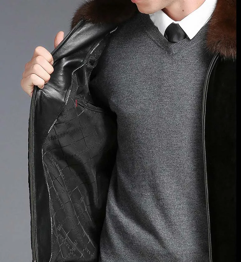 Куртка мужская зимняя/Осенняя из искусственного меха на молнии|Куртки