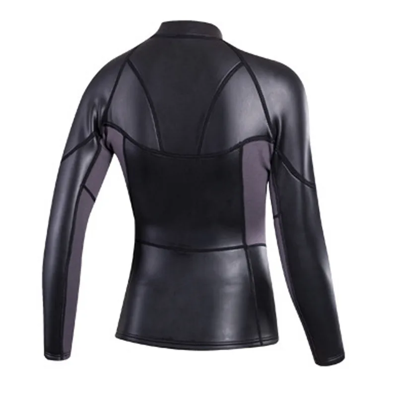 Женский неопреновый гидрокостюм Sbart черный топ с длинными рукавами и молнией