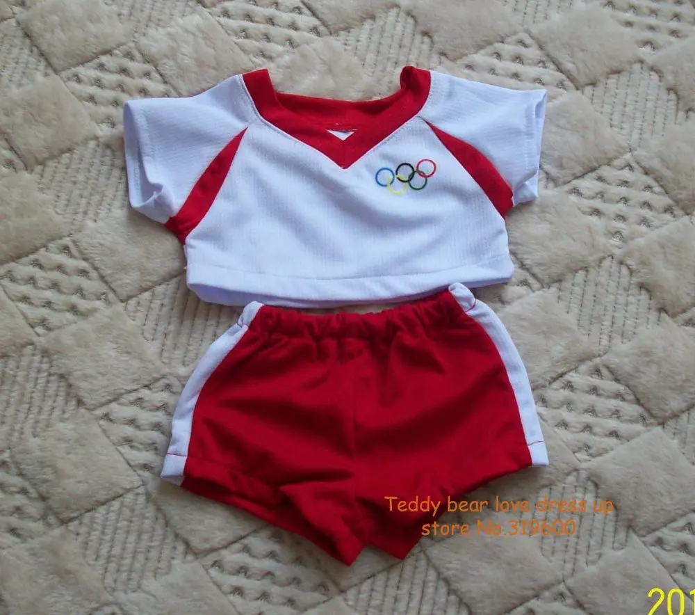 teddy bear clothes fashion football outfit to fit 12-14&quot like build a in USA factory direct supply | Игрушки и хобби