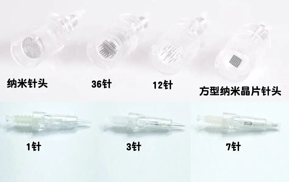 

50PCS Derma Bayonet Port Needle Cartridge for Electric Auto Microneedle Derma Pen Tip 1/3/7/912/36Pins Round Square Nano Needles