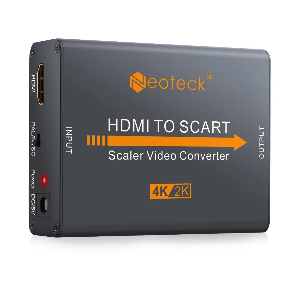 Neoteck 4 к x 2 к HDMI к SCART конвертер адаптер Цифровой Видео Аудио Композитный видео сигнал и FL/FR стерео аудио Поддержка CVBS