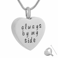 9774 cremation necklace hand stamped heart memorial jewelry with me always loss jewelry