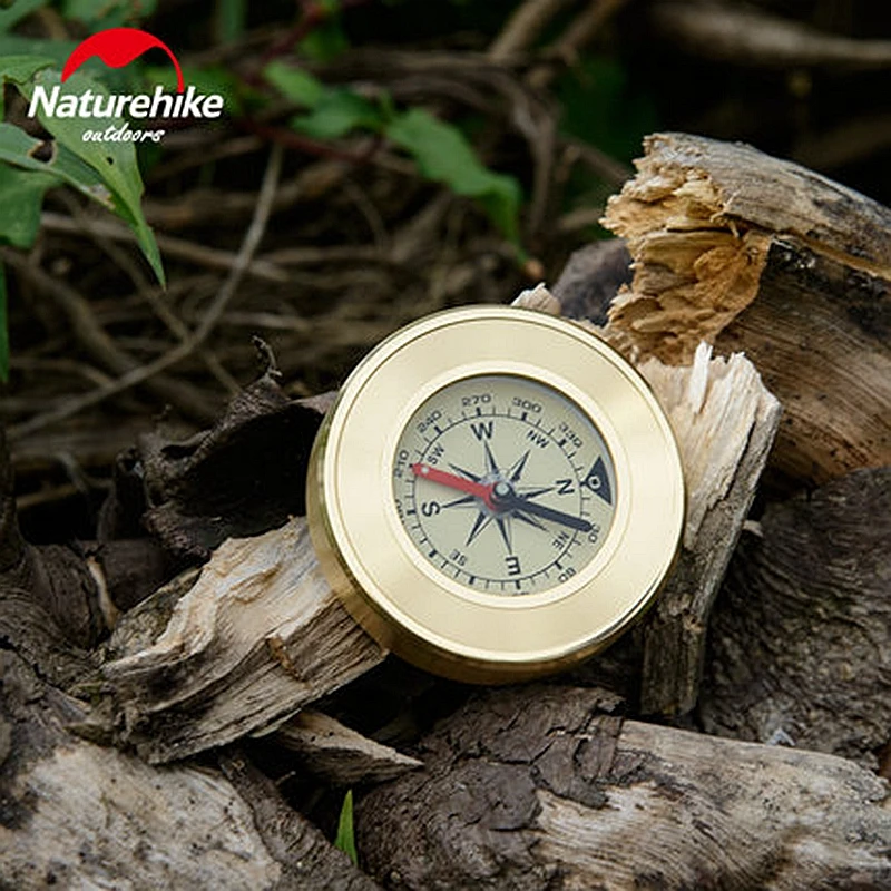 NatureHike Mini Military Camping Marching Lensatic Compass Magnifier Gold Wild Survival Navigation Noctilucent High Quality | Спорт и