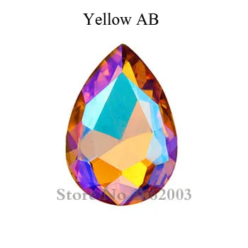 Yellow AB Заводская Распродажа супер вспышка форма dr высокое качество стекло Кристалл 3D дизайн ногтей камень, остроконечные Rhinstones Diy/аксессуары для одежды - Цвет: Yellow AB