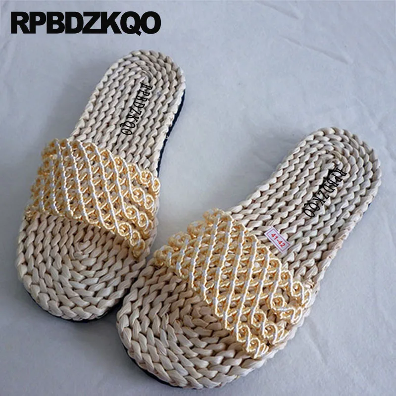 Шлепанцы мужские сетчатые дизайнерские сандалии эспадрильи дышащая обувь без