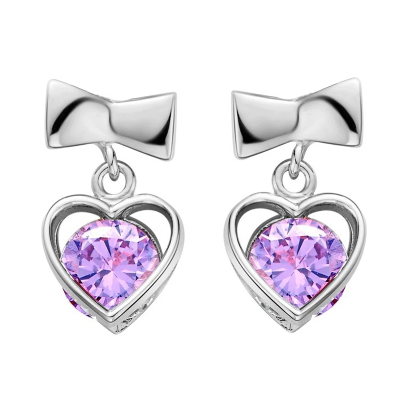 Женский Свадебный комплект из колье и серёг с кулоном в виде сердца | Украшения