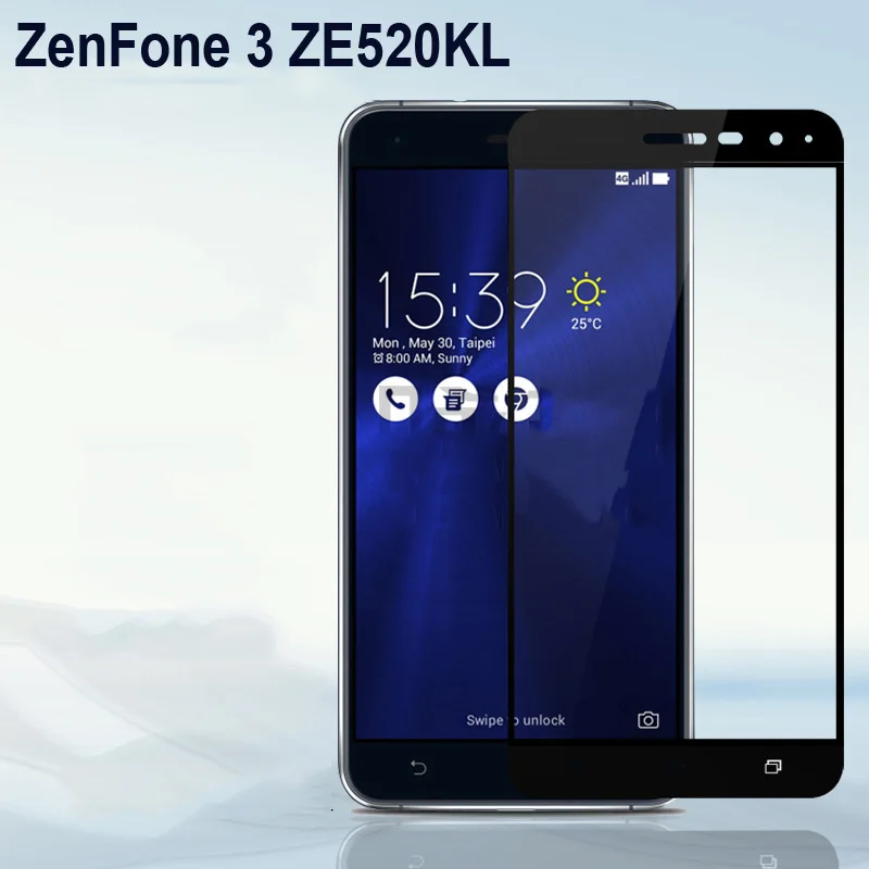 

Ультра-тонкая белая черная цветная полноэкранная защитная пленка из закаленного стекла для Asus ZenFone 3 ZE520KL Защитная стеклянная пленка для экрана