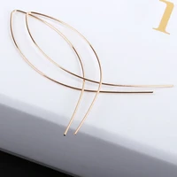 crossed hoop earrings black gold silver color charm statement long loop earring femalemale ear fashion jewelry accessories gift