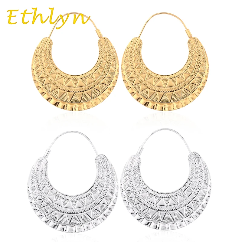 Ethlyn Top Sale 2016 Top Fashion Eritrean / Ethiopian/Nigeria/Kenya /Ghana  Ethiopian design Gold Color  Women Earrings E02