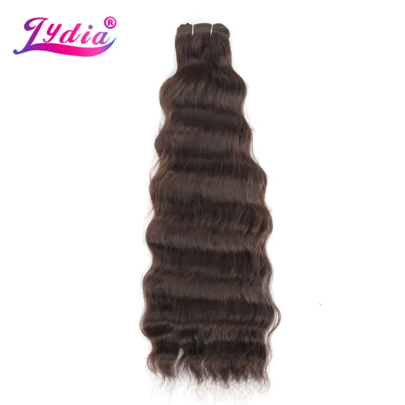 Синтетические свободные волнистые волосы Lydia 3 шт./партия цветные накладные 4 #