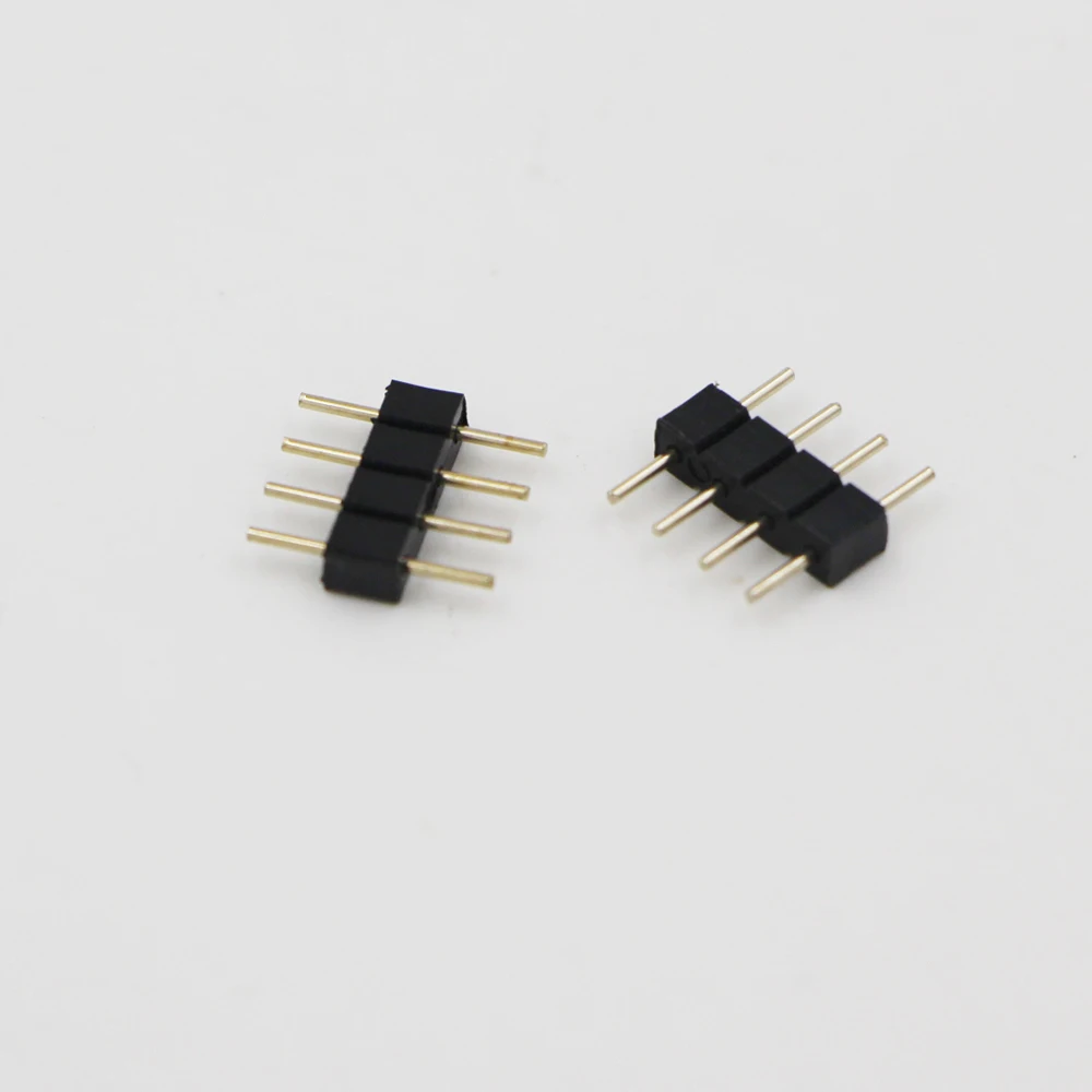 20 шт./лот solderless 4 pin RGB клеммы иголки мужской тип Двойная маленькая часть 3528 5050